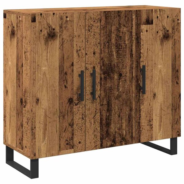 vidaXL Buffet Bois ancien 90 x 34 x 80 cm Bois d'ingénierie