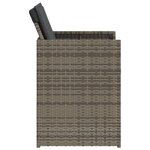 vidaXL Chaises de jardin avec coussins lot de 4 gris résine tressée