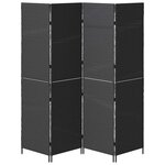 vidaXL Paravent Noir 195 x 180 cm polyrotin