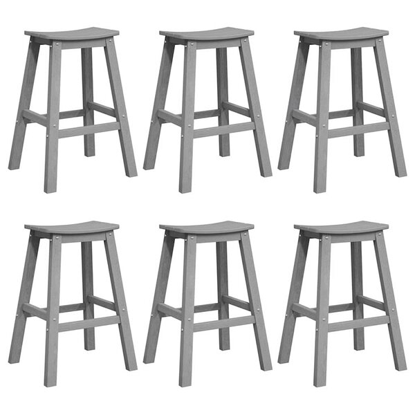 vidaXL Ensemble de bar de jardin 6 Pièces Gris clair HDPE