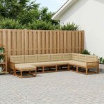 vidaXL Ensemble de canapés d'extérieur 8 Pièces Naturel et Beige