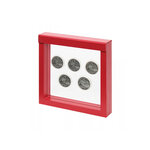 Cadre Nimbus 150 design croco rouge pour objets de collections.