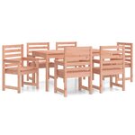 vidaXL Ensemble à manger de jardin 7 Pièces bois massif Douglas