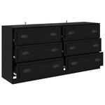 vidaXL Buffets 2 Pièces Chêne noir 70 x 35 5 x 67 5 cm Bois d'ingénierie