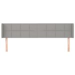 vidaXL Tête de lit avec oreilles Gris clair 203x16x78/88 cm Tissu