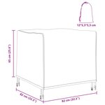 vidaXL Housse de meubles d'extérieur 82 x 82 x 65 cm Tissu Oxford 210D