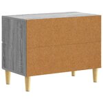 vidaXL Table de chevet Sonoma gris 62 x 34 5 x 48 cm Bois d'ingénierie