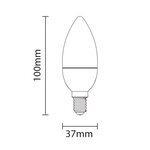 Ampoule e14 led 6w 220v c37 180° dimmable - blanc froid 6000k - 8000k - silamp