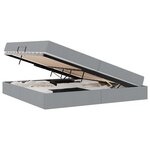 vidaXL Lit avec rangement et matelas Gris clair 200 x 200 cm Polyester
