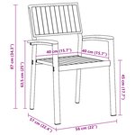 vidaXL Set de salle à manger de jardin en 9 pièces en acier gris et bois d'acacia massif