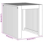 vidaXL Table d'appoint de jardin 43x36x40 cm en teck massif