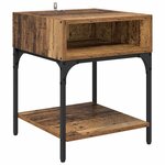 vidaXL Table de chevet Bois ancien 40 x 40 x 50 cm Bois d'ingénierie