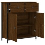 vidaXL Buffet chêne marron 70x30x80 cm bois d'ingénierie