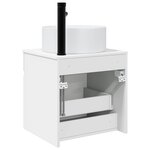 vidaXL Meuble de lavabo mural Blanc brillant 49 x 44 5 x 65 5 cm