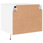 vidaXL Tables de chevet murales avec lumières LED 2 Pièces blanc