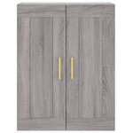 vidaXL Buffet haut Sonoma gris 69 5x34x180 cm Bois d'ingénierie