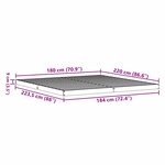 vidaXL Cadre de lit surélevé Blanc 213.5 x 104 x 9 cm Pin massif