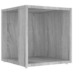 vidaXL Table d'appoint Sonoma gris 33x33x34 5 cm Bois d'ingénierie