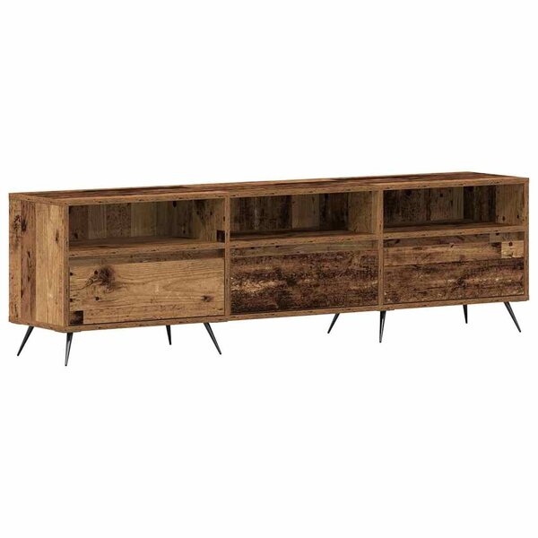 vidaXL Meuble TV Bois ancien 150 x 30 x 44 5 cm Bois d'ingénierie