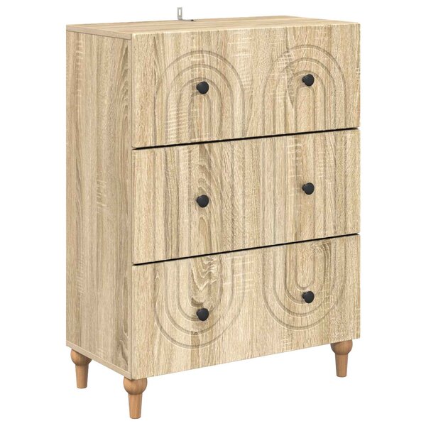 vidaXL Armoire à tiroirs Chêne Sonoma 66 x 34 5 x 90 cm