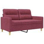 vidaXL Canapé à 2 places Rouge bordeaux 120 cm Tissu