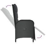 vidaXL Ensemble à manger jardin 9Pièces et coussins noir résine tressée