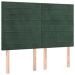 vidaXL Têtes de lit 4 Pièces Vert foncé 72x5x78/88 cm Velours