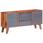 vidaXL Buffet gris 120x30x55 cm bois massif