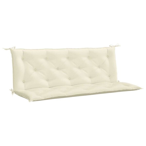 vidaXL Coussin de banc de jardin blanc crème tissu oxford