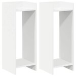 vidaXL Support de Plante 2 pièces Blanc 30 x 30 x 80 cm