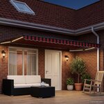 vidaXL Auvent rétractable électrique Orange et marron 4 × 3 m