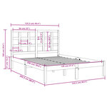 vidaXL Cadre de lit Blanc Bois massif 120x200 cm
