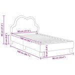 vidaXL Cadre de lit pour enfants avec tête de lit Bleu 80 x 160 cm PU