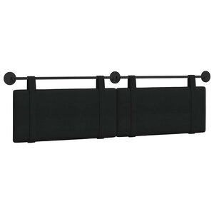 vidaXL Tête de lit suspendue Noir Tissu