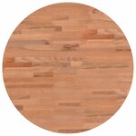 vidaXL Dessus de table Ø50x2 5 cm rond bois massif de hêtre