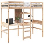 vidaXL Cadre de lit superposé sans matelas 80x200cm bois massif de pin