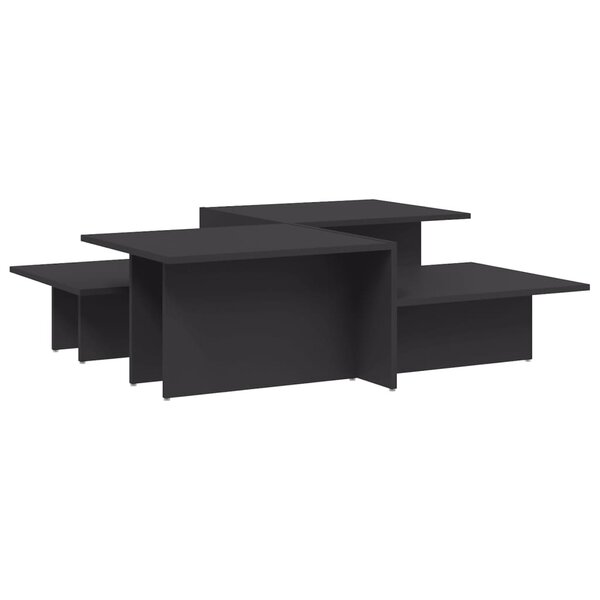 vidaXL Tables basses 2 Pièces gris bois d'ingénierie