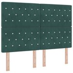 vidaXL Lit à Ressort avec Matelas & Banc Vert Foncé 160x200 cm Velours