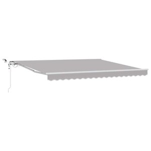 vidaXL Auvent Rétractable Gris clair 400 × 350 cm Polyester et métal