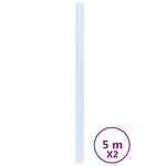 vidaXL Films pour fenêtre 2 Pièces dépoli motif à rayures PVC