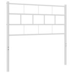 vidaXL Tête de lit de remplacement métal blanc 80 cm