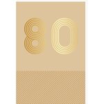 Carte D'anniversaire 80 Ans En Or - Doré - Pour Homme Et Femme - 11 5 X 17 Cm - Draeger paris