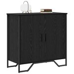 vidaXL Buffet Noir 78 x 35.5 x 74.5 cm Bois d'ingénierie