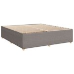 vidaXL Sommier à lattes de lit avec matelas Taupe 200x200 cm Tissu