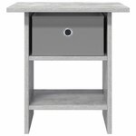 vidaXL Table de chevet 2 pc Gris béton 41 x 40 x 45 cm