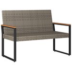vidaXL Banc extérieur 2 -Seater 107 x 61 x 80 cm polyrotin