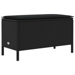 vidaXL Ensembles de meubles avec oreiller 5 Pièces Noir Rotin PE