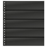 Feuilles de classement Omnia Lindner à 5 bandes pour timbres-poste. Fond - Noir