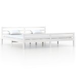 vidaXL Cadre de lit sans matelas blanc bois massif 180x200 cm