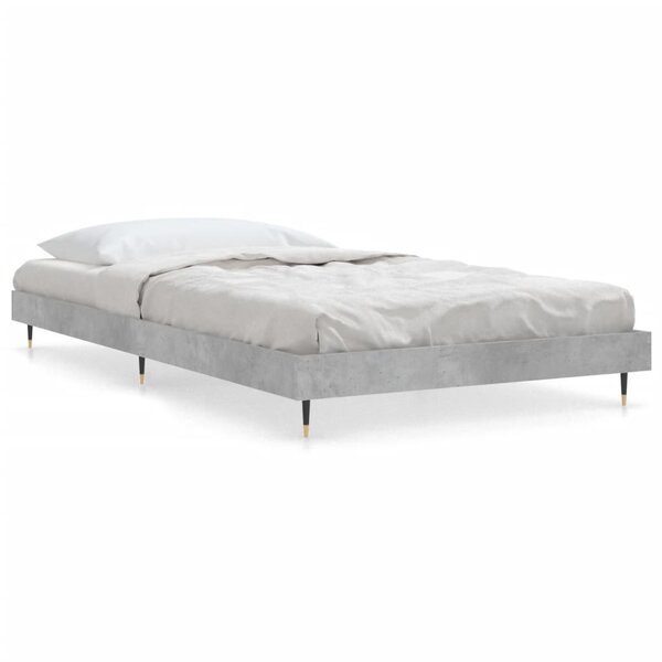 vidaXL Cadre de lit sans matelas gris béton 100x200 cm